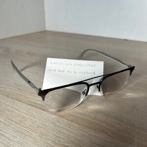 Prada VPR63U LGF-1O1 Eyeglasses Gunmetal Clear Top Bridge 52-19-145 READ